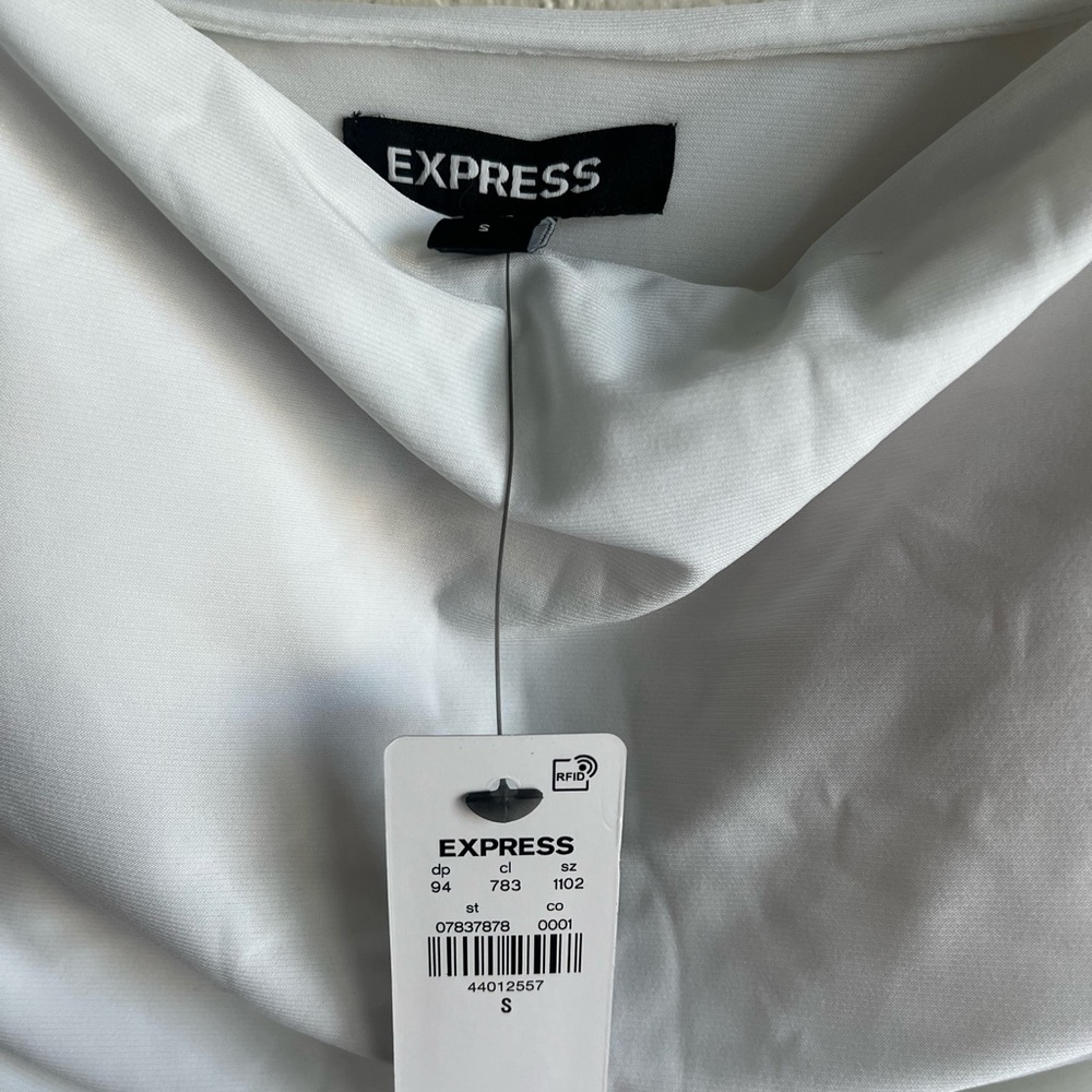 Express Body Contour White Dress - Picture 5 of 8
